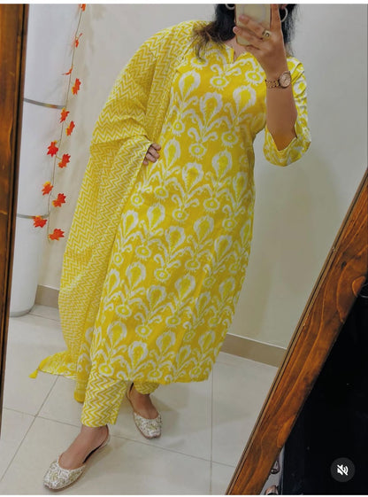 Kurti with pant with dupatta